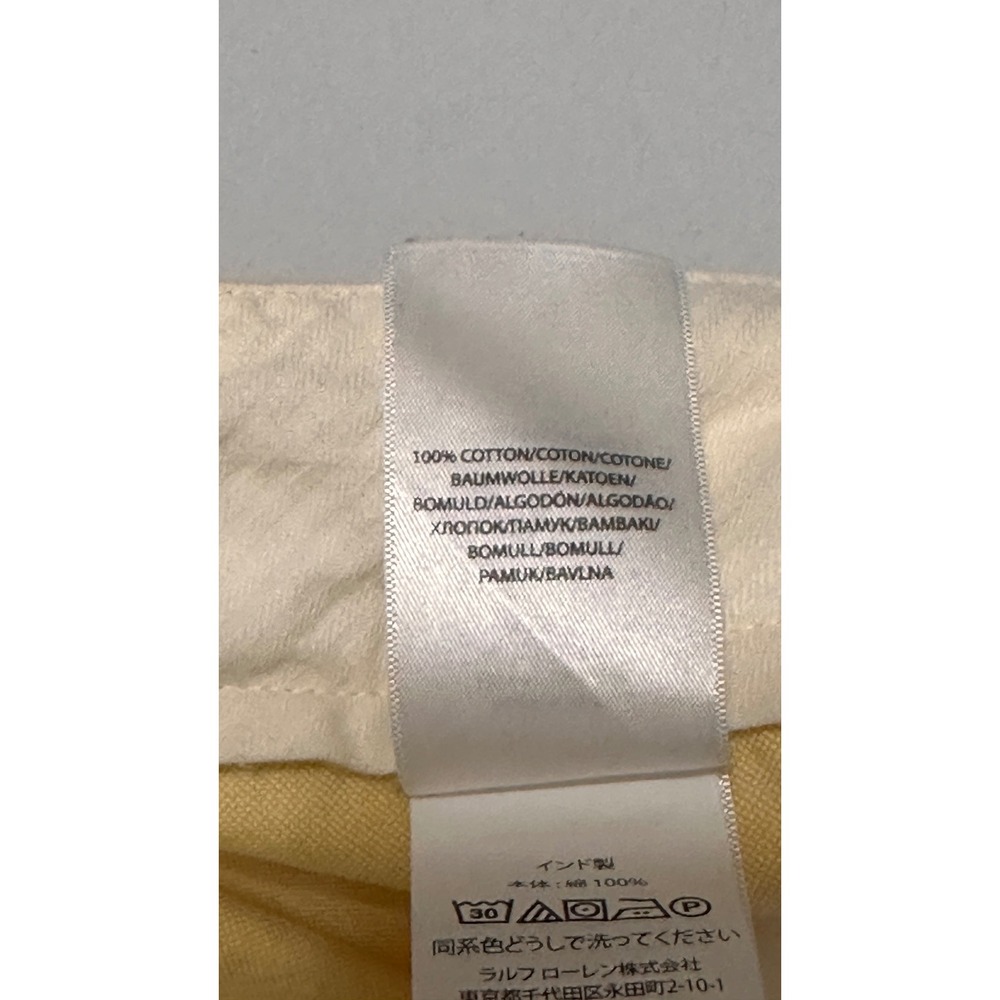 Polo Ralph Lauren Mens Classic Fit Chino Shorts Yellow Size 40 Cotton 9 Inseam - Picture 4 of 8